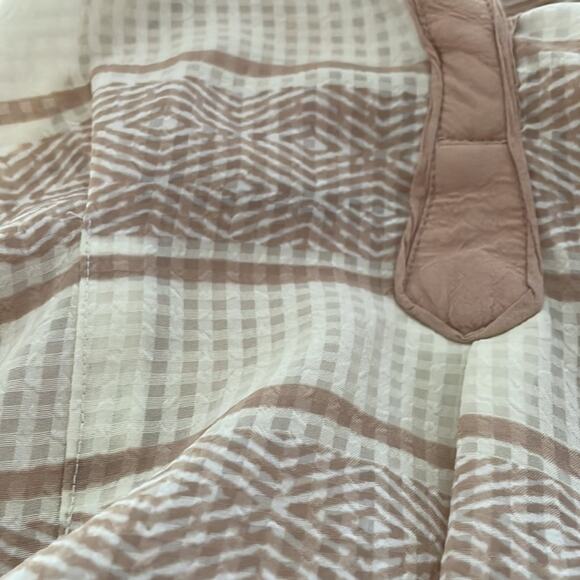 Anthropologie Postage Stamp Blush Pink Top Summer Casual Sheer Y2K - Picture 6 of 6